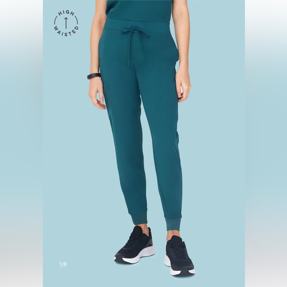 Mandala Caribbean Blue High Waisted Joggers - XS Tall